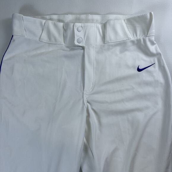 Nike Baseball High Pants Men's Vapor White Blue Stripe BQ6437-102 NWT Sz. M - Picture 3 of 7